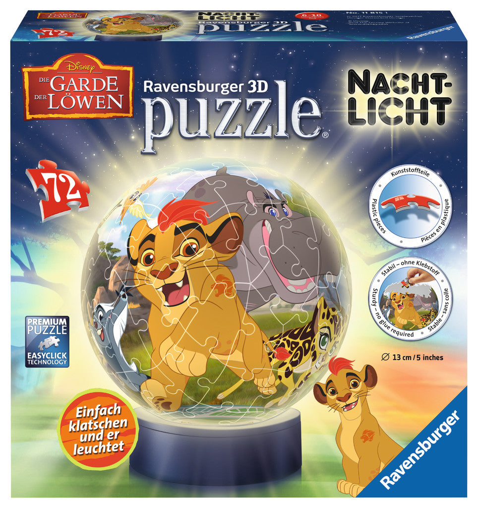 פאזל כדור 72 חל' מואר - משמר האריות