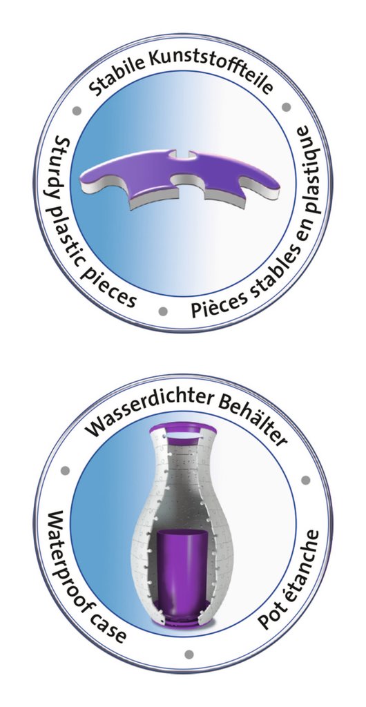 פאזל 3D - אגרטל פרחים - דגם סוס - 216 חלקים - קולקציית Girly Girl