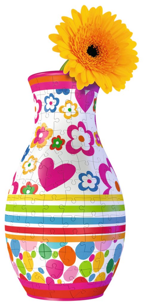 פאזל 3D - אגרטל פרחים - 216 חלקים - קולקציית Girly Girl