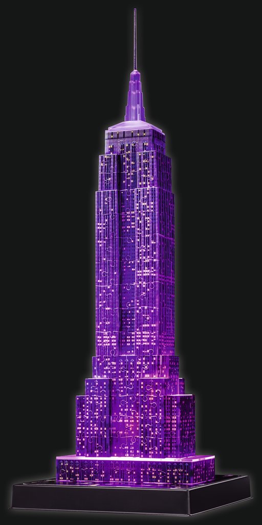 האמפייר סטייט בילדינג "Night Edition" - פאזל תלת מימד 216 חלקים, עם תאורת לילה! RAVENSBURGER