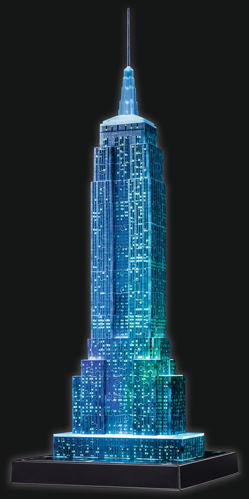 האמפייר סטייט בילדינג "Night Edition" - פאזל תלת מימד 216 חלקים, עם תאורת לילה! RAVENSBURGER