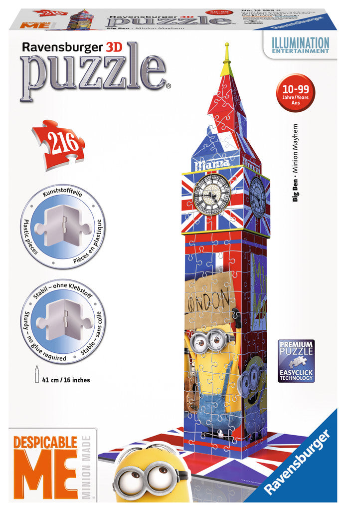 פאזל 3D - ביג-בן מיניונים -  216 חלקים
