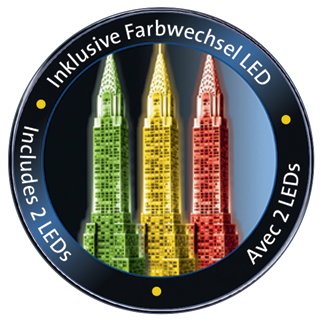 בנין קרייזלר, מנהטן "Night Edition" - פאזל תלת מימד 216 חלקים עם תאורת לילה! RAVENSBURGER