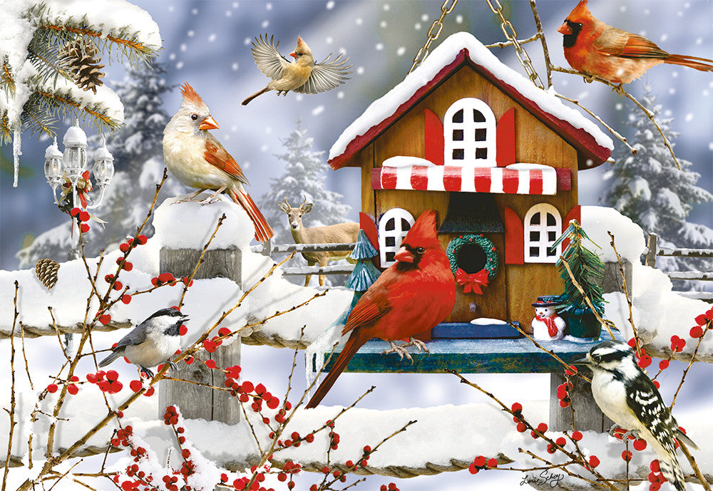 פאזל 300 חל' - שובך ציפורים בשלג