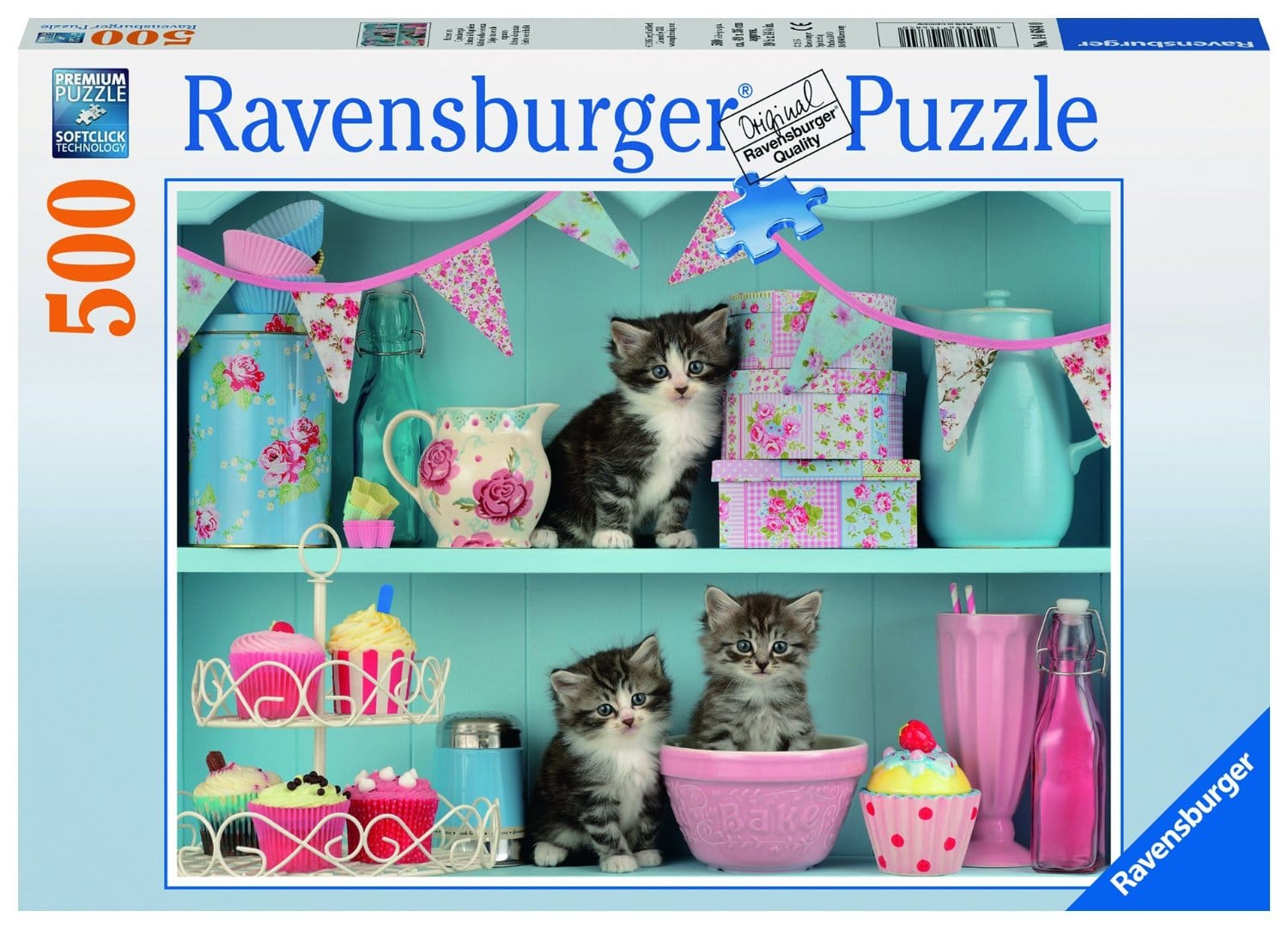 פאזל 500 חל' - חתלתולים במדף המטבח