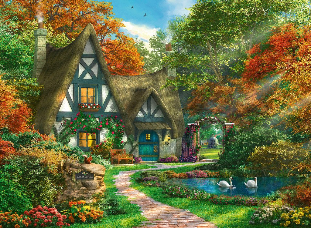 פאזל 500 חל' - קוטג' בסתיו