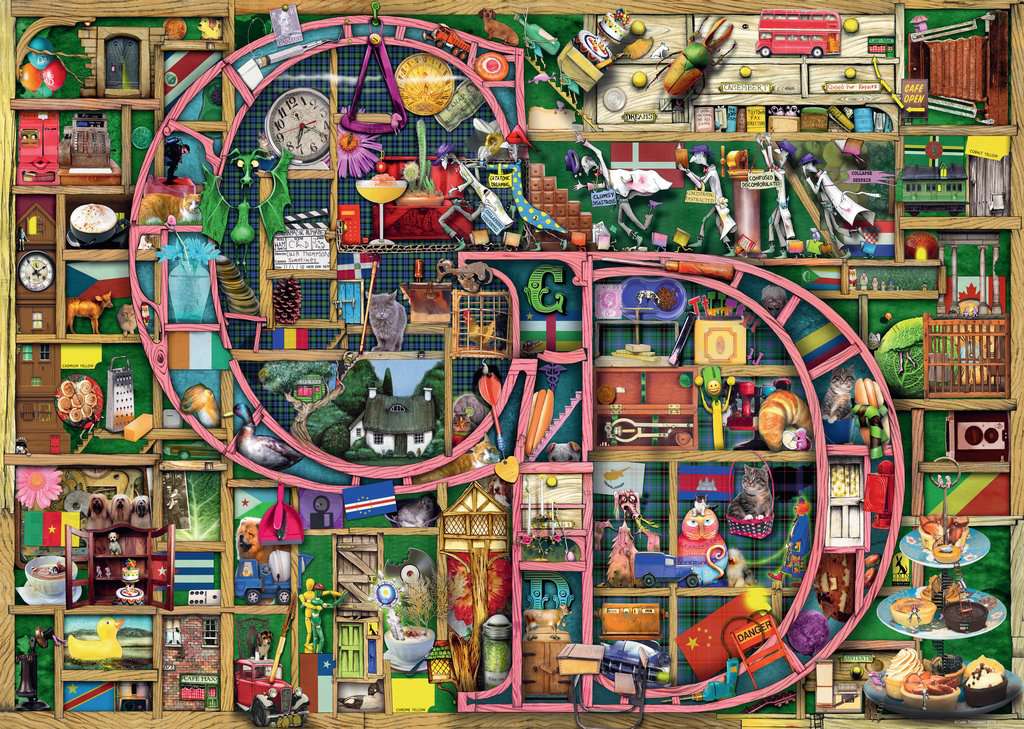 קולין ת׳ומפסון: אלפאבית מסקרן, C-D - פאזל 1000 חלקים