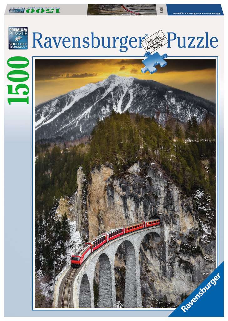 פאזל 1500 חל`- רכבת בנוף חורפי
