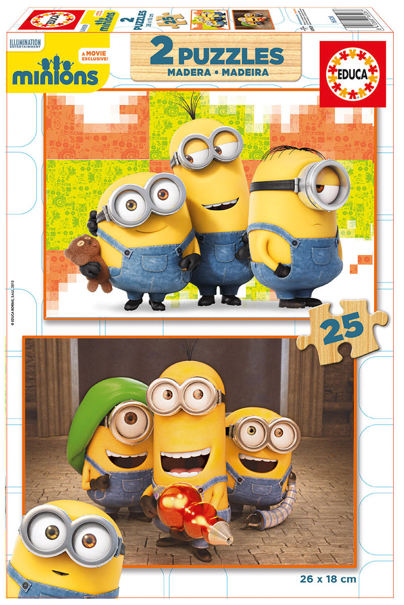פאזל עץ 2X25 חל' - המיניונים