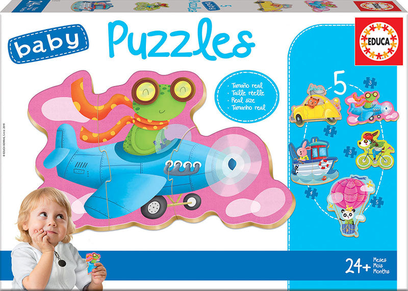 פאזל פעוטות - חיות בגלגלים