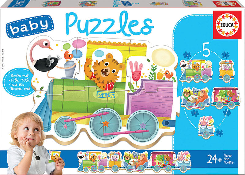 פאזל פעוטות - רכבת החיות