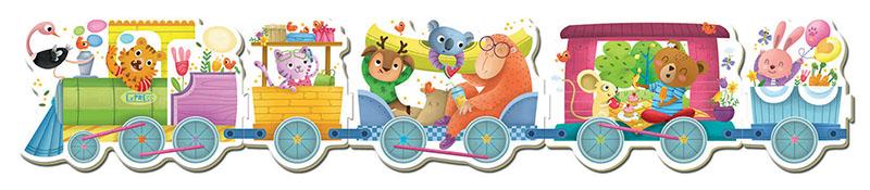פאזל פעוטות - רכבת החיות