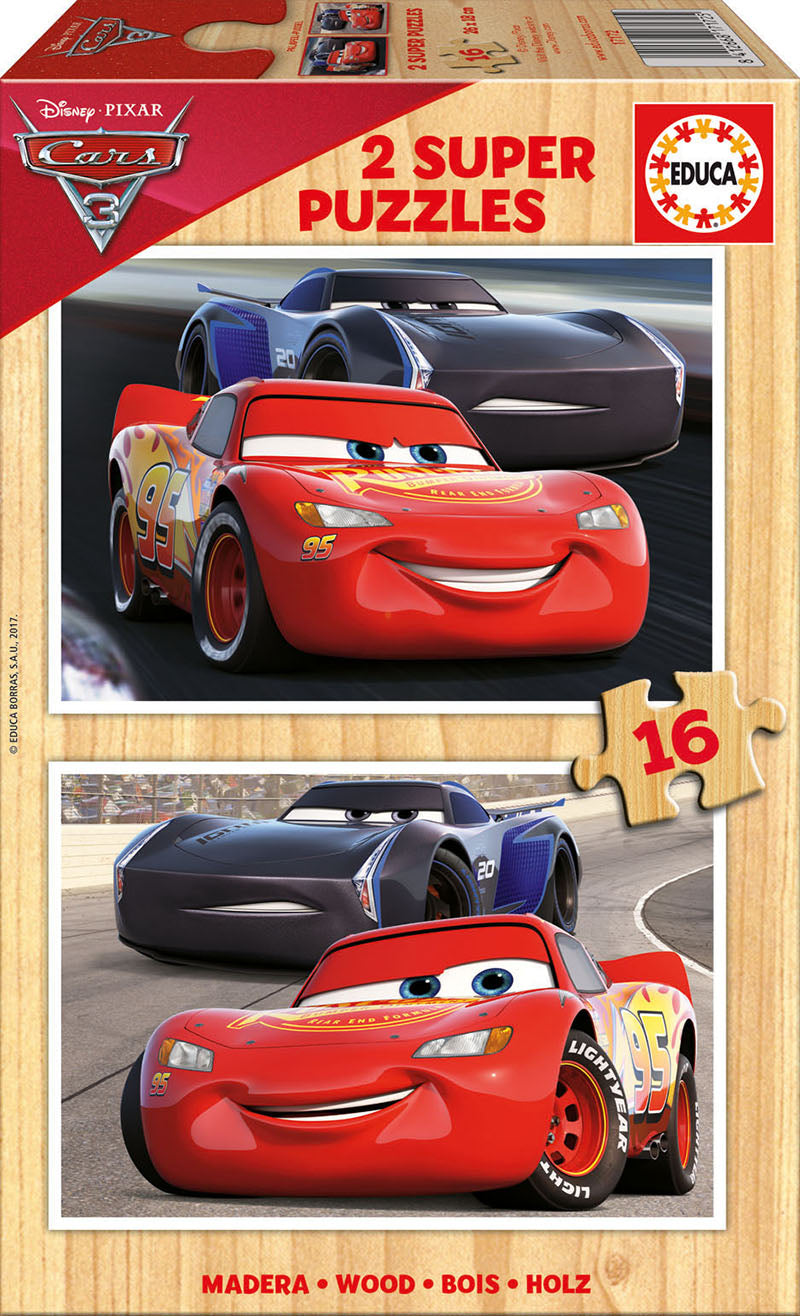פאזל עץ 2X16 חל' - CARS 3