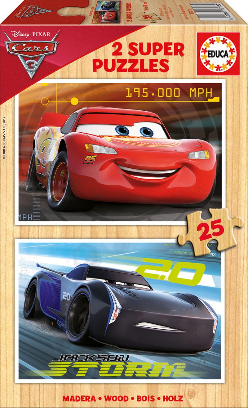 פאזל עץ 2X25 חל' - CARS 3
