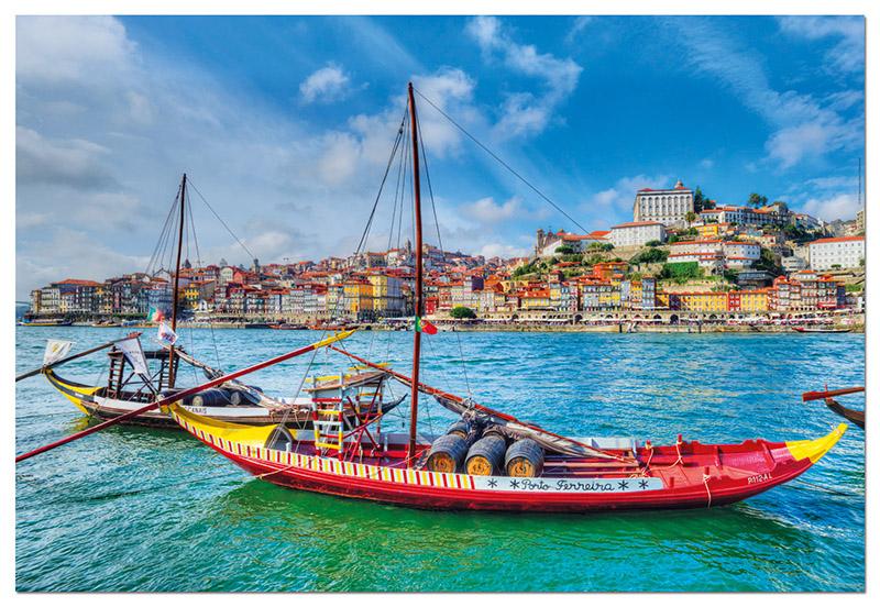 סירה מול העיירה - פאזל 1000 חלקים EDUCA