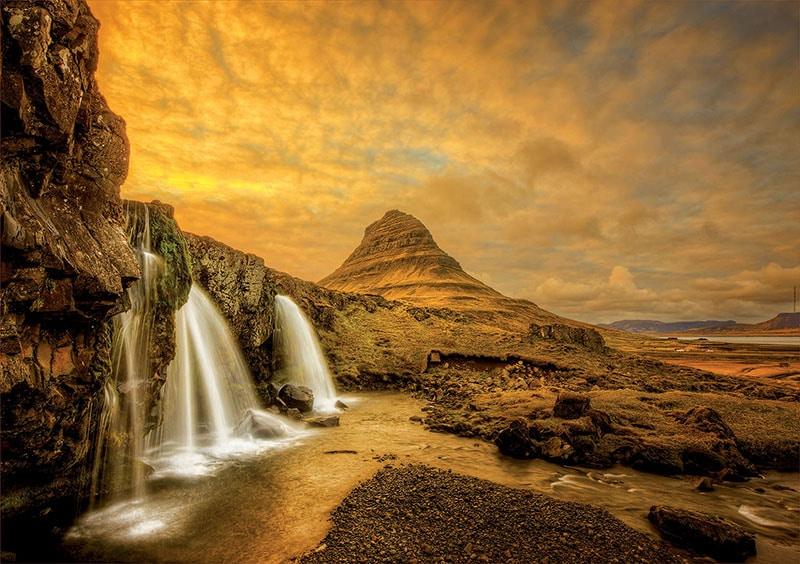 נוף מפלים באיסלנד - פאזל 1000 חלקים EDUCA