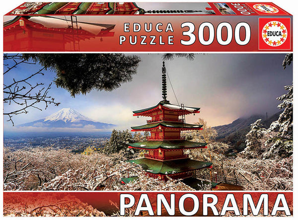 פגודה והר פוג'י ביפן - - פאזל 3000 חלקים  EDUCA פנורמי