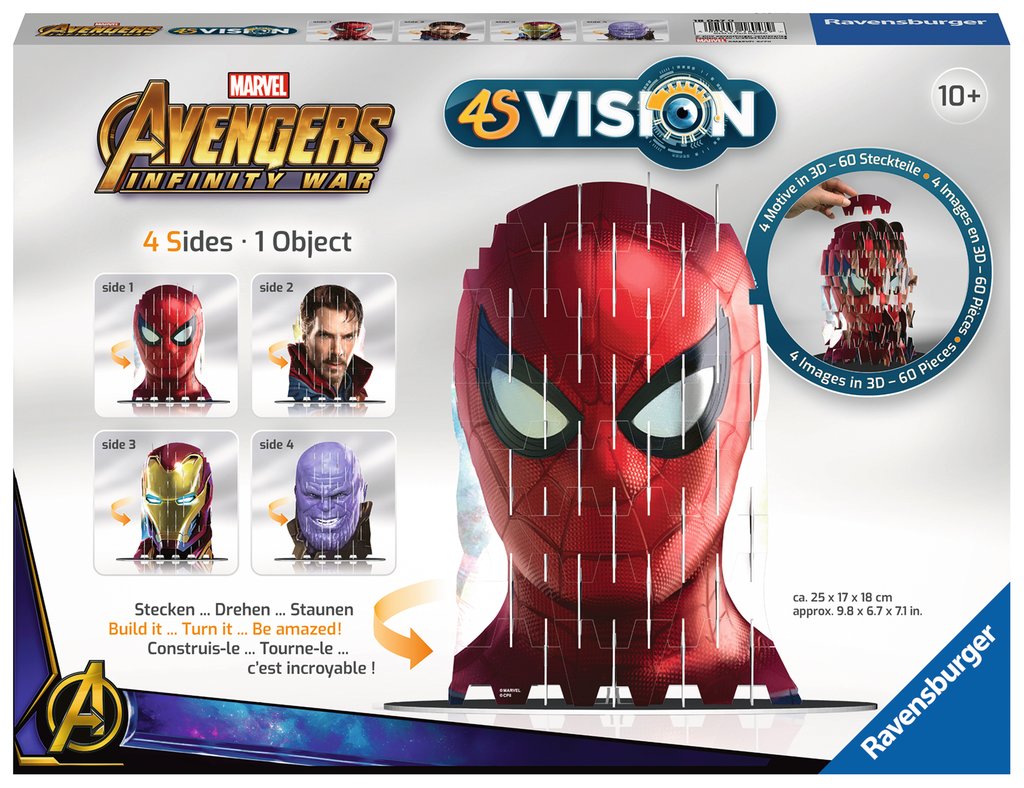 פאזל תלת מימד 4S ויז׳ן - הנוקמים: מלחמת האינסוף Spider-Man & Co
