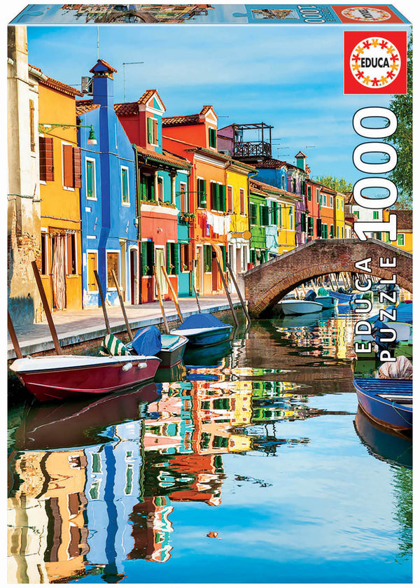 תעלה בבוראנו, ונציה - פאזל 1000 חלקים EDUCA