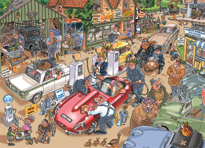 פאזל הפוך! בתחנת הדלק