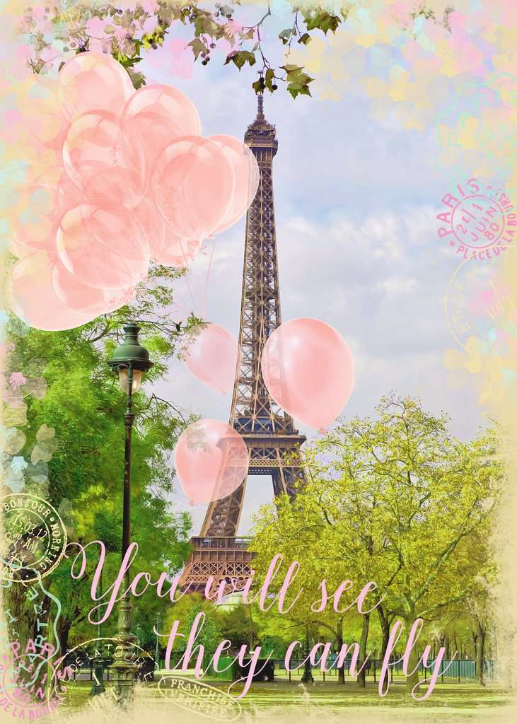 פאזל 1000 חל' - חלומות במגדל אייפל