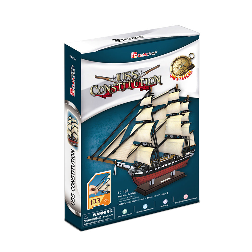 ערכת הרכבה תלת מימד 193 חל׳ - אניית USS CONSTITUTION