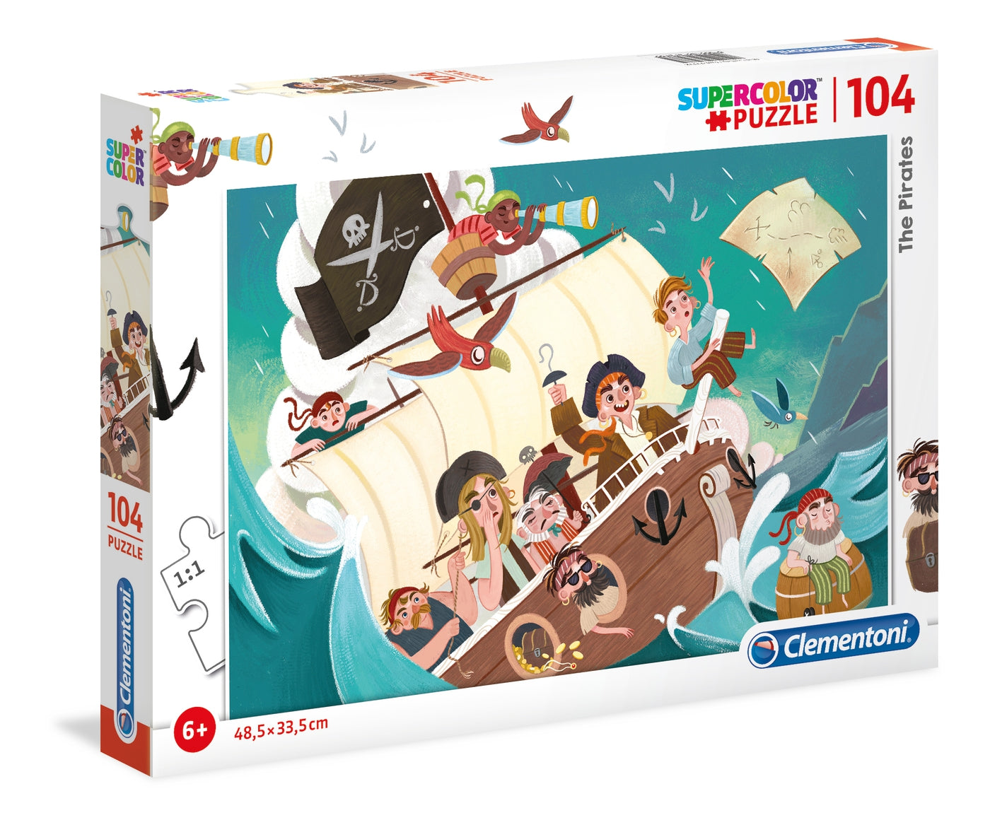 הפיראטים - פאזל 104 חלקים CLEMENTONI