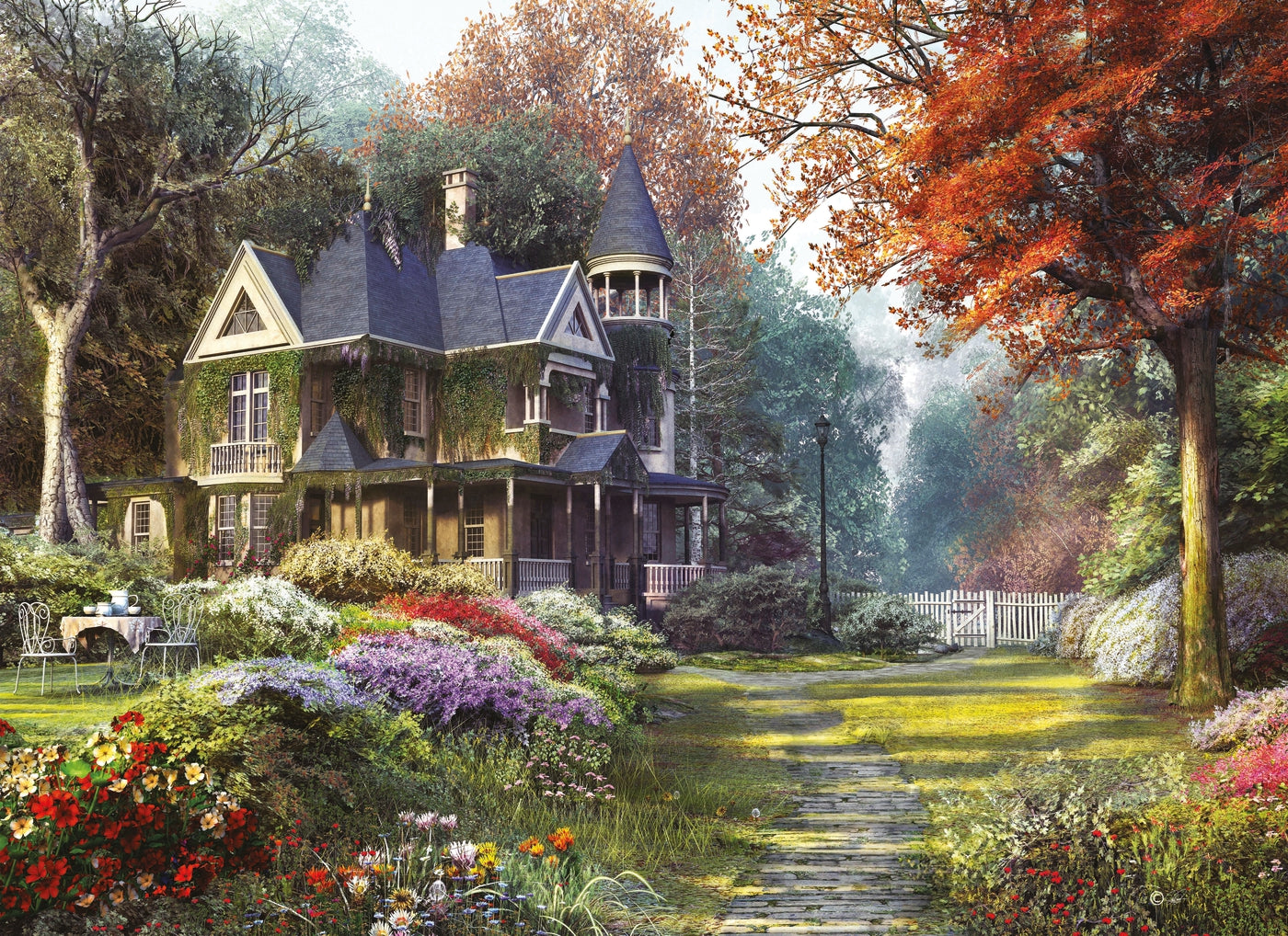 בית וגן ויקטוריאני - פאזל 1000 חלקים CLEMENTONI