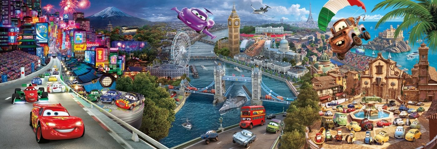 מכוניות פנורמה - פאזל 1000 חלקים פנורמי CLEMENTONI