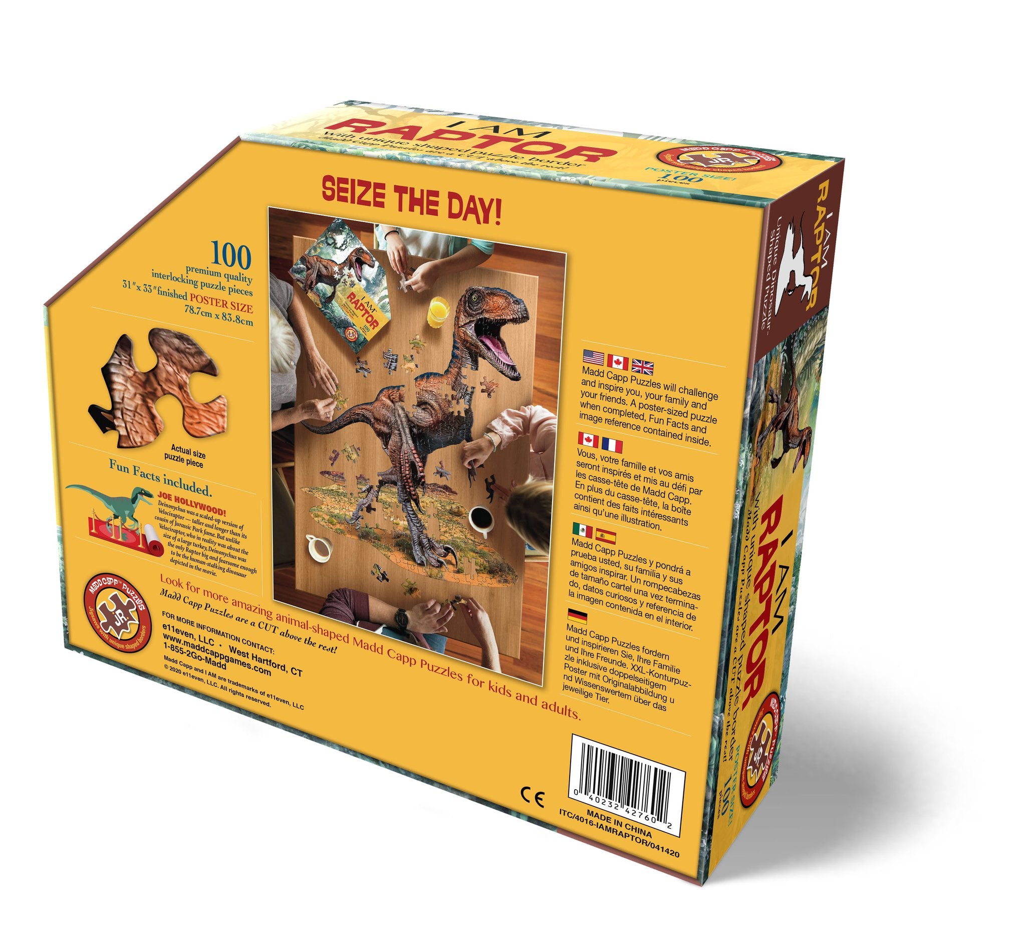 דינוזאור רפטור - פאזל צוּרני 100 חלקים