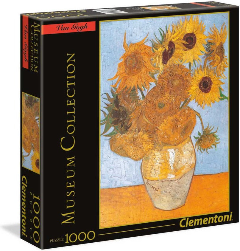 ואן גוך: חמניות - פאזל 1000 חלקים בקופסא מרובעת CLEMENTONI
