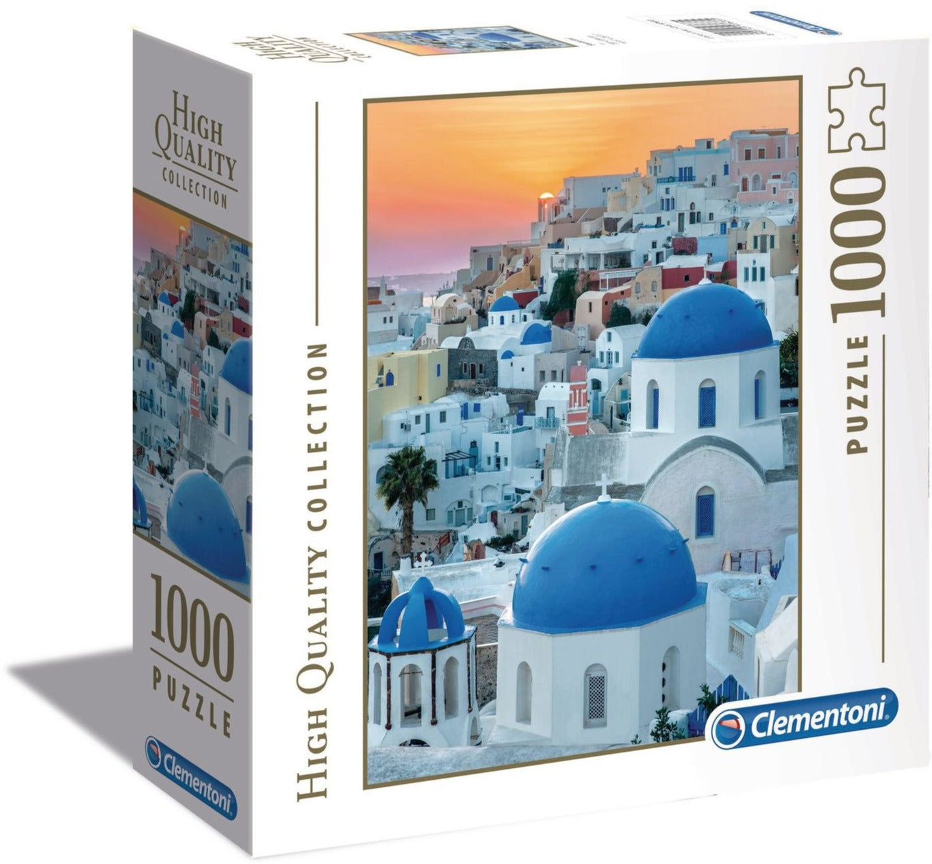 סנטוריני - פאזל 1000 חלקים בקופסא מרובעת CLEMENTONI