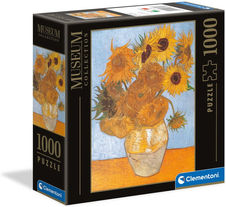 ואן גוך: חמניות - פאזל 1000 חלקים בקופסא מרובעת CLEMENTONI