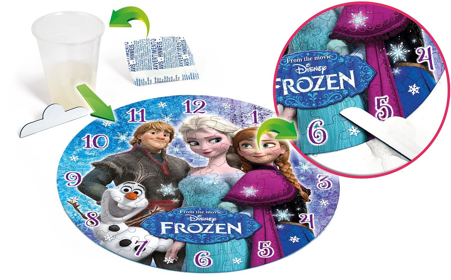 פרוזן- פאזל שעון זוהר בחושך!