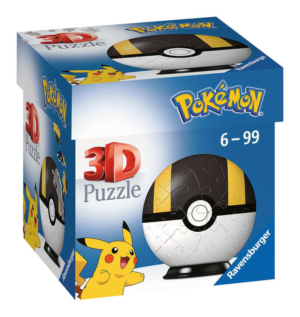 פוקימון "אולטה-בול" "Puzzle Ball" - פאזל תלת מימד כדור 54 חלקים RAVENSBURGER