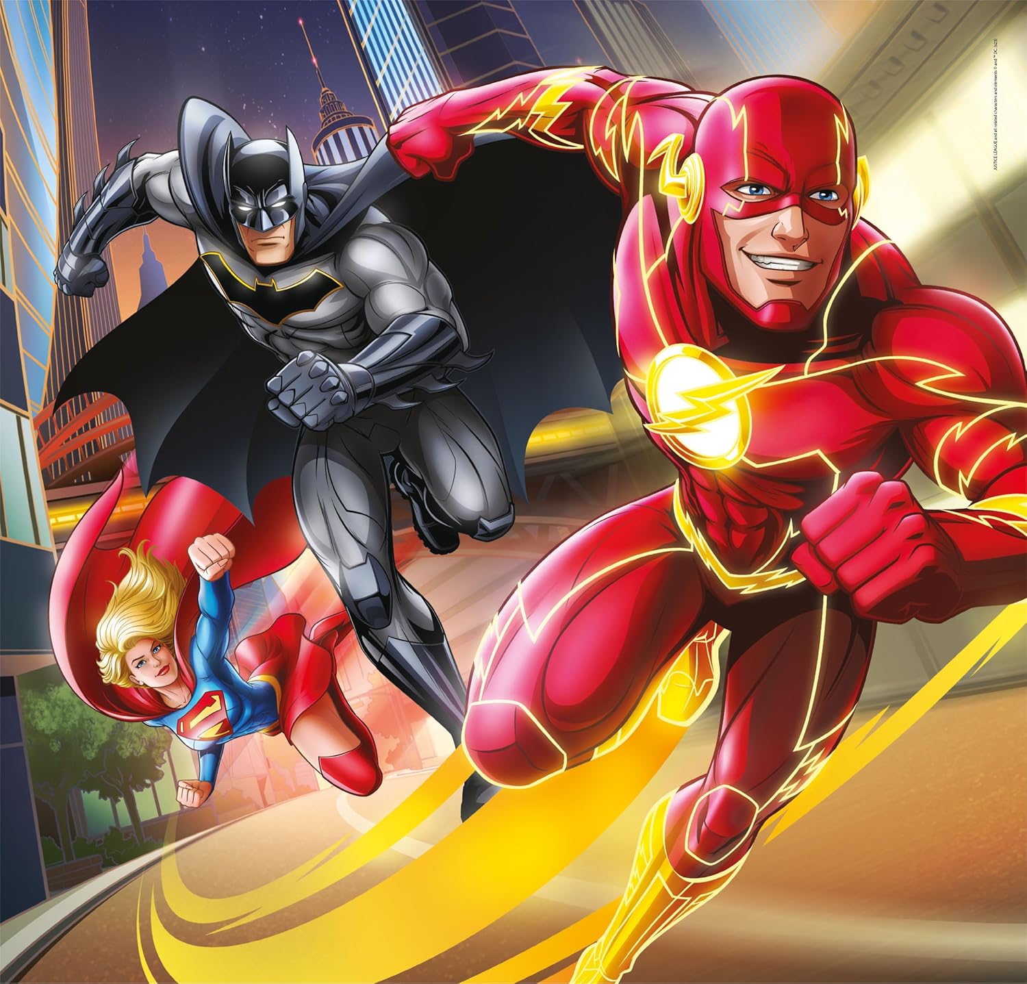 DC Comics ליגת הצדק - 3 פאזלים של 48 חלקים CLEMENTONI