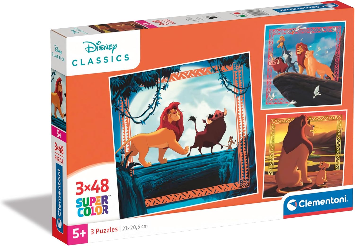 מלך האריות - 3 פאזלים של 48 חלקים CLEMENTONI