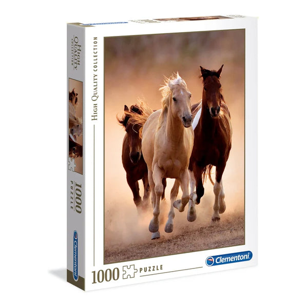 סוסים דוהרים - פאזל 1000 חלקים CLEMENTONI