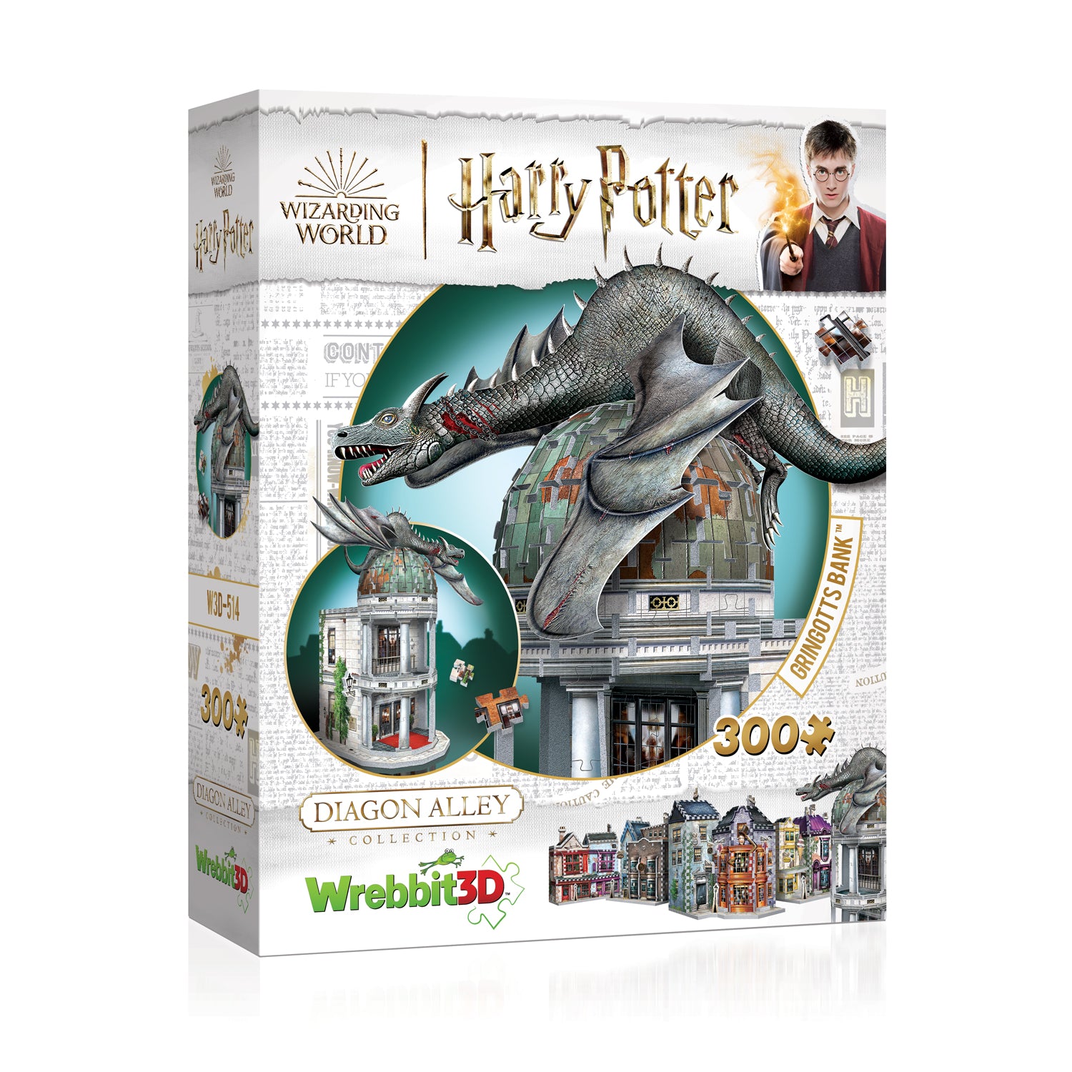 הארי פוטר, קולקציית Diagon Alley™: בנק הקוסמים גרינגוטס™ - פאזל תלת מימד 300 חלקים