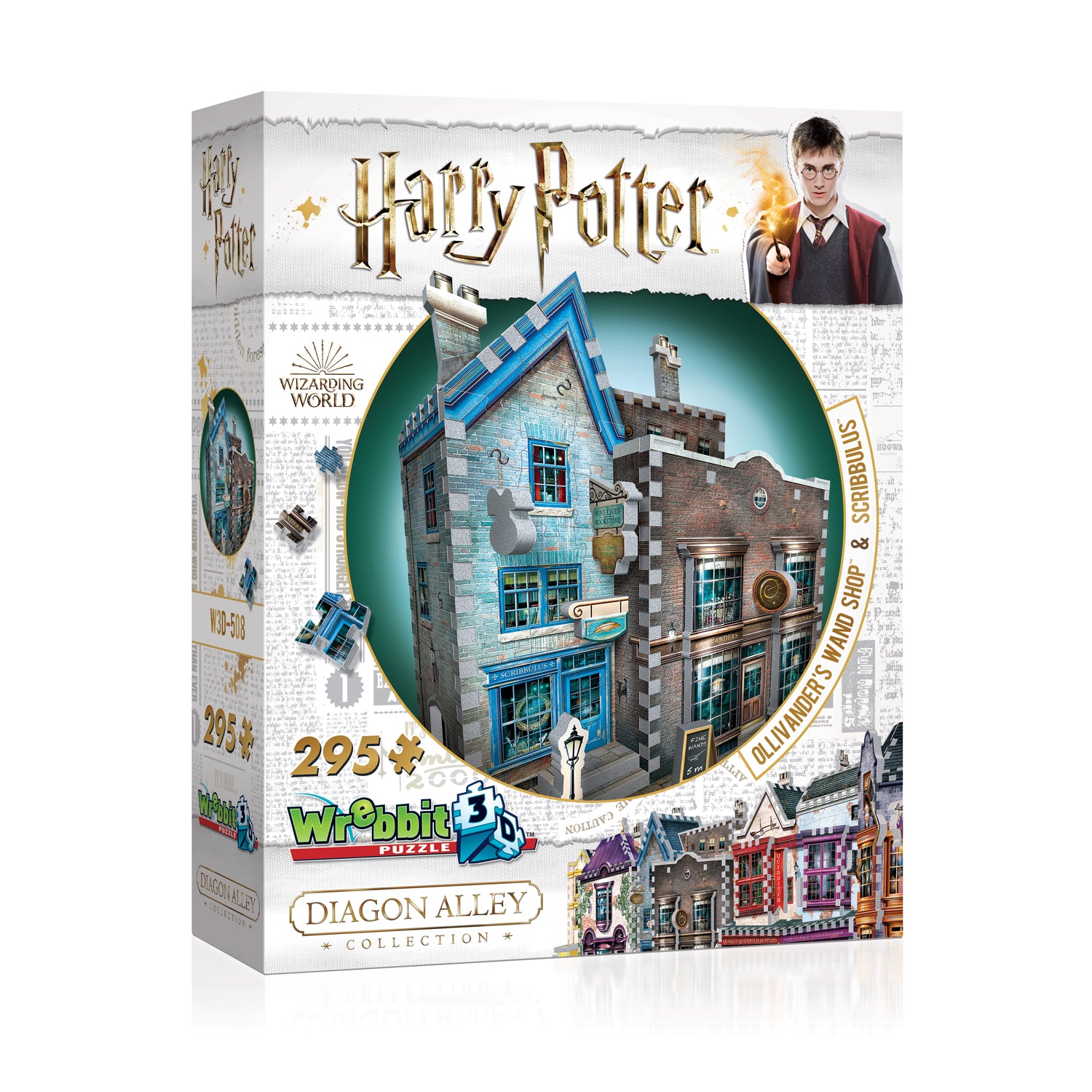 הארי פוטר, קולקציית Diagon Alley™: חנות השרביטים של אוליבנדר - פאזל תלת מימד 295 חלקים