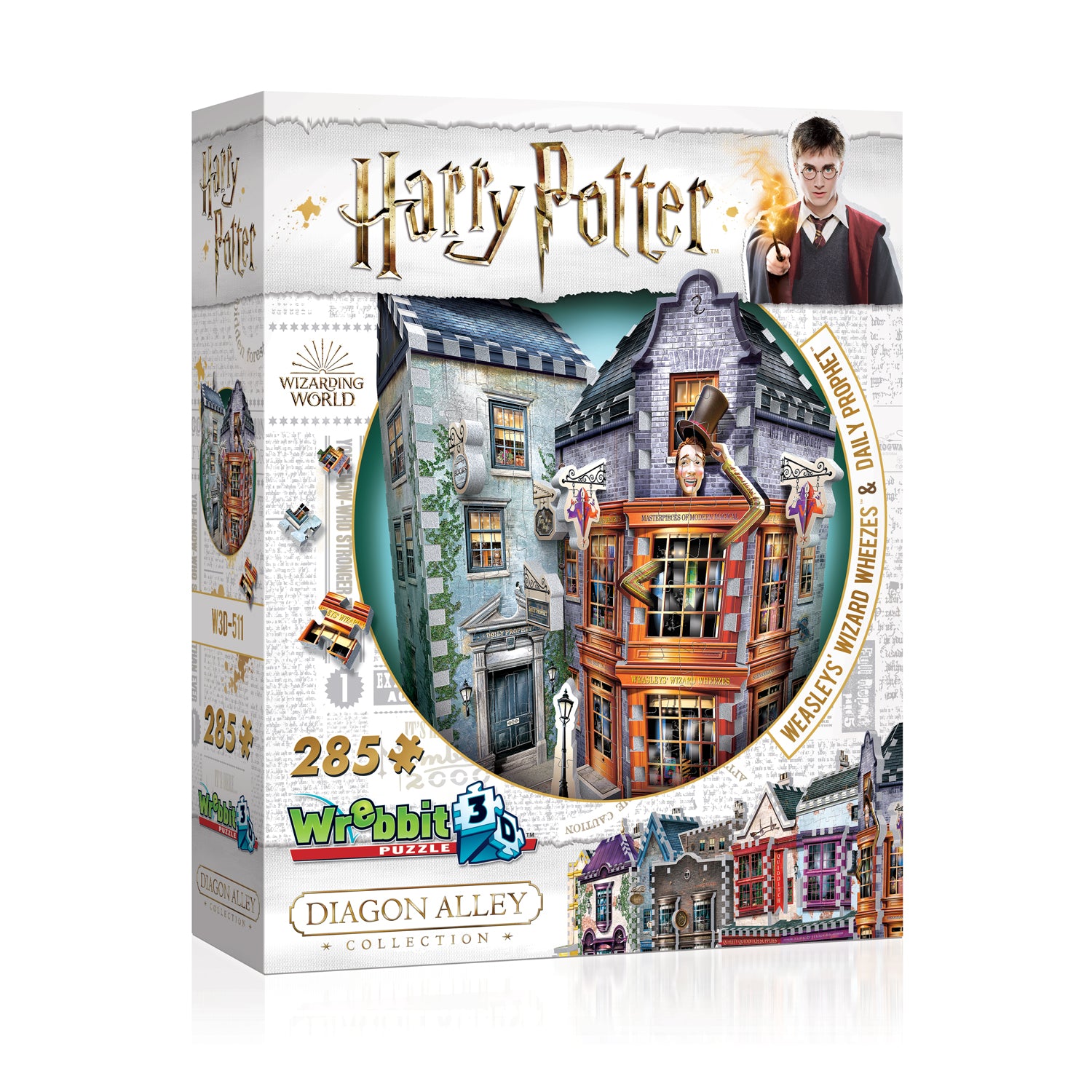 הארי פוטר, קולקציית Diagon Alley™: Weasley's Wizard Wheezes and Daily Prophet™ - פאזל תלת מימד 285 חלקים