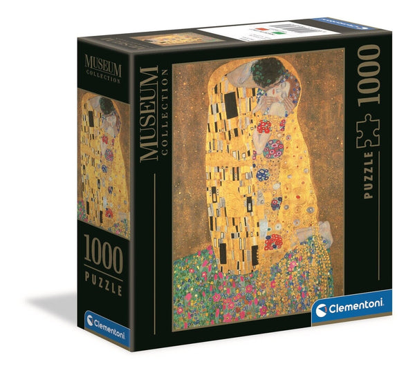קלימט: הנשיקה - פאזל 1000 חלקים בקופסא מרובעת CLEMENTONI