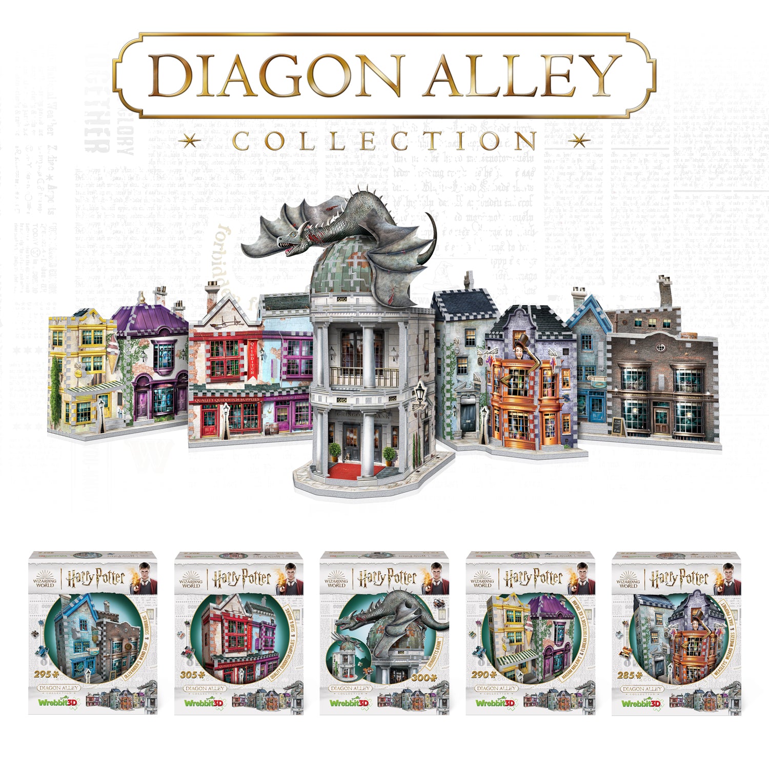 הארי פוטר, קולקציית Diagon Alley™: חנות השרביטים של אוליבנדר - פאזל תלת מימד 295 חלקים