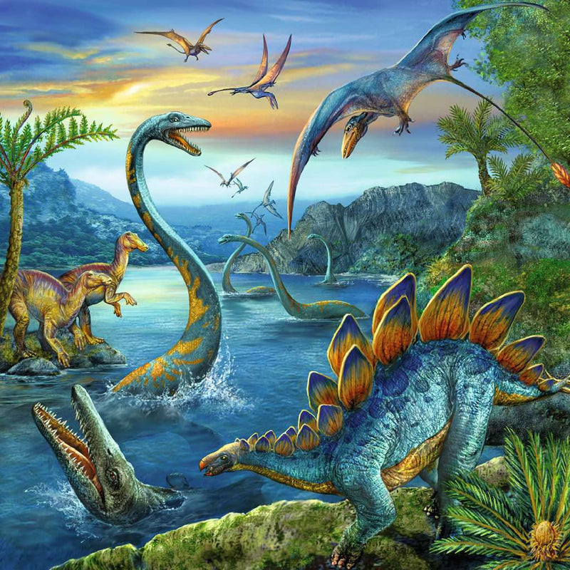 קסם הדינוזאורים - 3 פאזלים של 49 חלקים