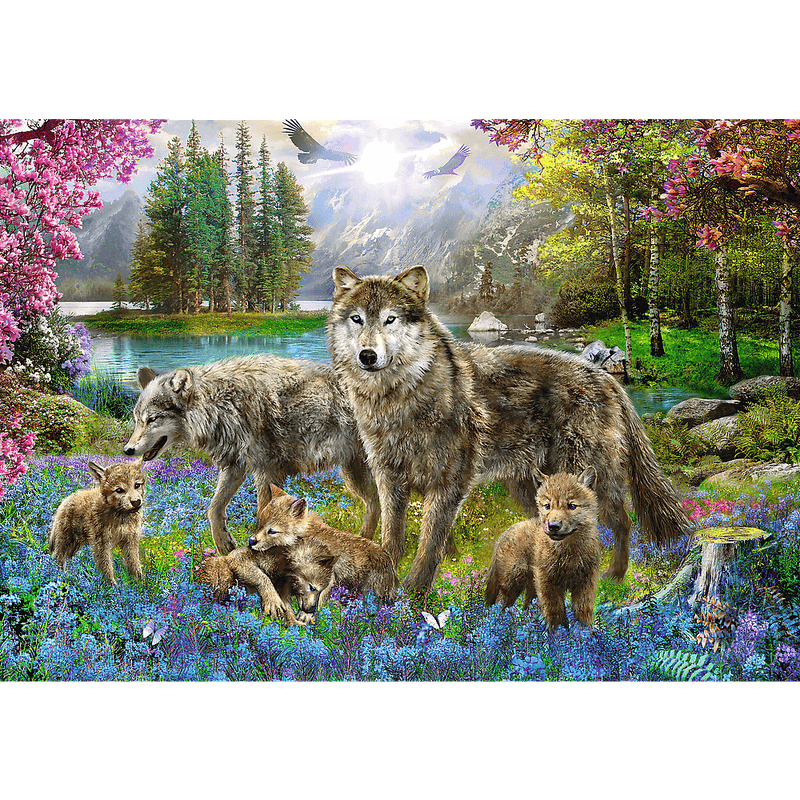 משפחת זאבים - פאזל 1000 חלקים