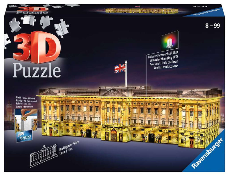 פאזל 3D - ארמון בקינגהאם, כולל תאורת לילה!
