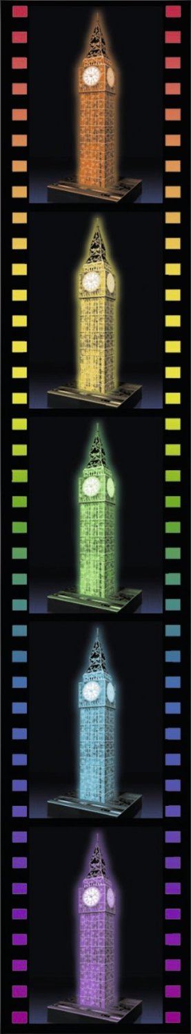 פאזל 3D - הביג-בן, לונדון, 216 חלקים - כולל תאורת לילה!