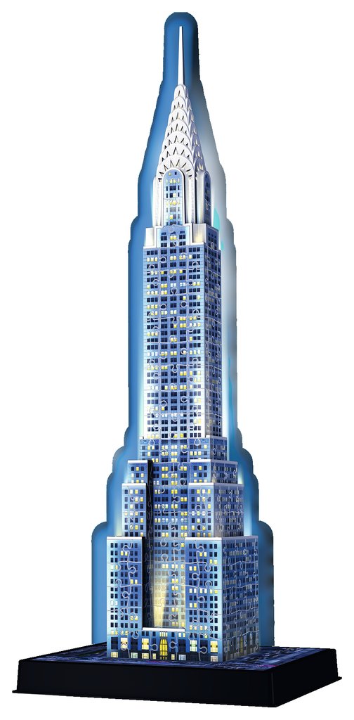 פאזל 3D - בניין קרייזלר, 108 חלקים - כולל תאורת לילה!