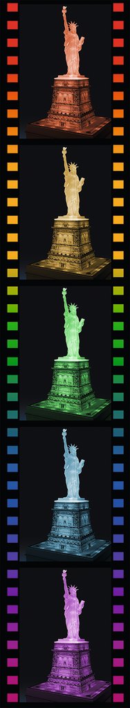 פאזל 3D - פסל החירות, 108 חלקים - כולל תאורת לילה!