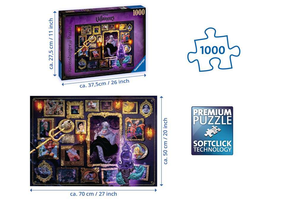 אורסולה, סדרת ״הנבלים״ של דיסני - פאזל 1000 חלקים